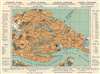 1914 Grazaidei City Map or Plan of Venice, Italy