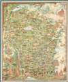 1932 Nina and Erwin F. Bahlmann Pictorial Map of Wisconsin