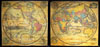 1858 Set of Two Pelton Wall Maps, Western Hemisphere and Eastern Hemisphere