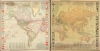 1907 Scarborough Wall Map of the World w/ Flags and Leaders' Portraits