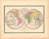 1846 Mitchell Map of the World in Hemispheres