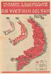 1968 Viet Cong Map of Vietnam War Progress Published in Cuba